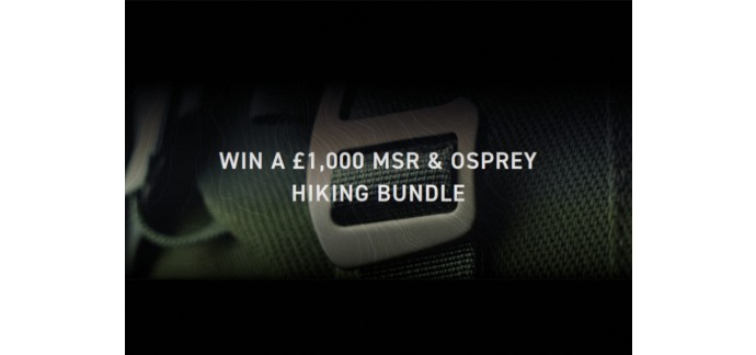 Osprey: 1 kit de randonnée composé de 1 tente + 1 ensemble d'accessoires Osprey et MSR 