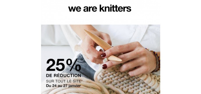 We Are Knitters: 25% de réduction immédiate sur tout le site