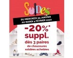 Besson Chaussures: 20% supplémentaires dès 3 paires de chaussures soldées achetées