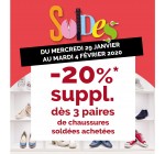 Besson Chaussures: 20% supplémentaires dès 3 paires de chaussures soldées achetées