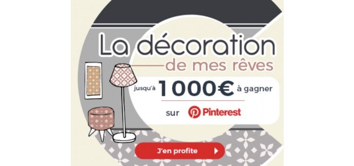 Cdiscount: Jusqu'à 1000€ à gagner sur Pinterest