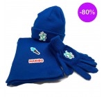 Haribo: Kit trio :  Bonnet + écharpe + gants Haribo à 2€