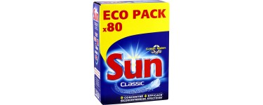 Carrefour: Pack de 80 tablettes lave vaisselle Sun Classic à 2,44€ (Via 5.71€ sur la Carte de Fidélité)