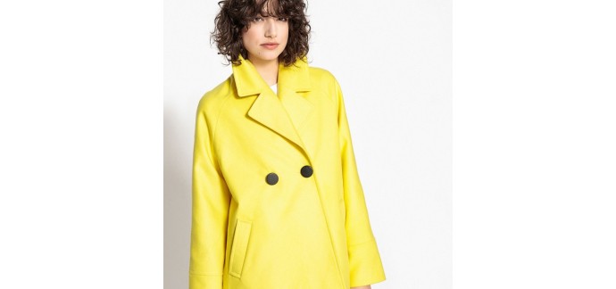 La Redoute: Le manteau court esprit caban à 17.50€