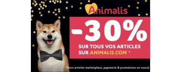 Groupon: Payez 3€ le bon de réduction offrant -30% sur votre commande sur le site Animalis.com