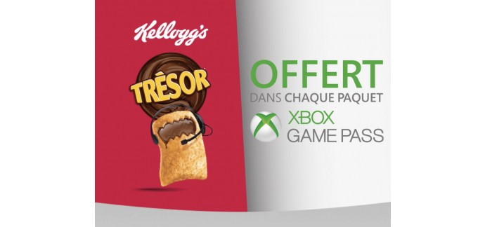 Kellogg's: 1 paquet de Trésor Kellogg's acheté = 7 jours d'Xbox Game Pass offerts