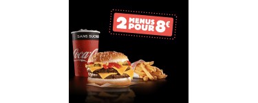 Burger King: 2 menus pour 8€