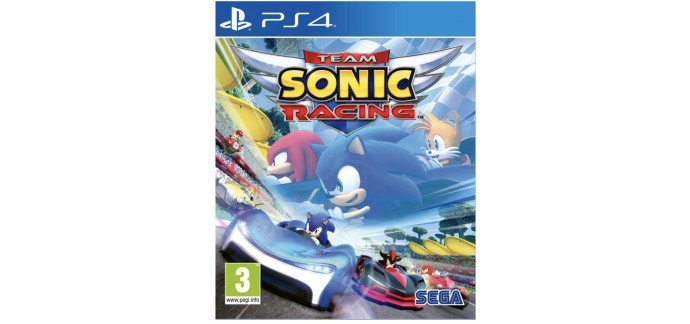 Amazon: Jeu Team Sonic Racing sur PS4 à 19,68€