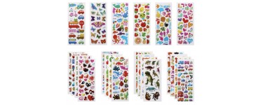 Amazon: Planches de 500 stickers autocollants 3D pour enfants (animaux, fruits, dinosaures...) à 9,99€