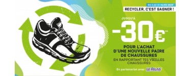 Sport 2000: Rapportez vos chaussures et bénéficiez jusqu'à -30€ pour l'achat d'une nouvelle paire