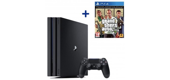 Cdiscount: Console PS4 Pro 1 To + le jeu Grand Theft Auto V Edition Premium à 309,99€