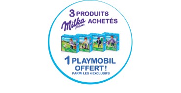 Milka: 3 produits Mika achet&eacute;e = une boite de Playmobil offerte