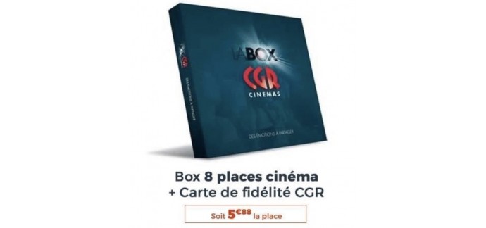 Cdiscount: 8 places de cinéma CGR + carte de fidélité offerte à 49,90€ (soit 6,23€ la place)