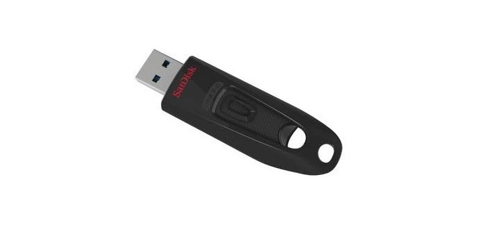 Amazon: Clé USB 3.0 SanDisk Ultra 64 Go avec une vitesse de lecture allant jusqu'à 100 Mo/s à 7€