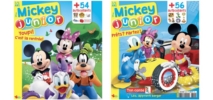 Kiosque FAE: Abonnement Mickey Junior abonnement 12 mois à 25€