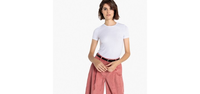 La Redoute: Le t-shirt, fine maille, col rond, manches courtes à 6€ 