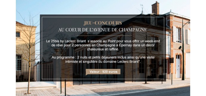 Le Point: Deux nuits pour 2 personnes en Champagne à Epernay 