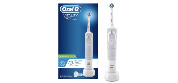 Amazon: Brosse à dents électrique Oral-B Vitality 100 Cross Action à 18,99€