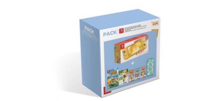 Fnac: Nintendo Switch Lite + Animal Crossing New Horizons + Pochette + Amiibo + Cartes à 279,99€