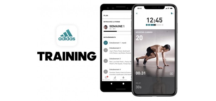 Adidas: 90 jours d'abonnement gratuits à l'application mobile de coaching sportif Adidas Training Premium