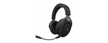 Rue du Commerce: Casque gaming sans-fil Corsair HS70 - 7.1 Surround, Compatible PC/PS4 (Carbon) à 69,99€