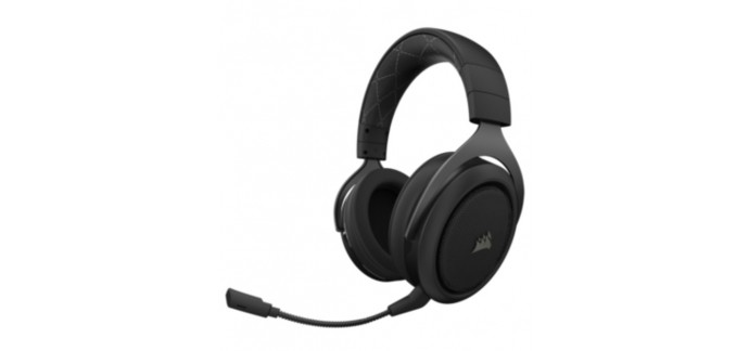 Rue du Commerce: Casque gaming sans-fil Corsair HS70 - 7.1 Surround, Compatible PC/PS4 (Carbon) à 69,99€