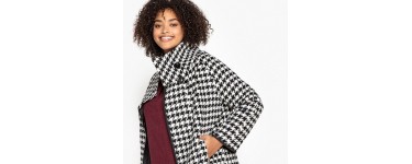 La Redoute: Le manteau court col montant en laine mélangée à 26€