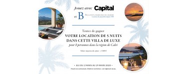 Capital: 1 location de 5 nuits dans une villa de luxe pour 8 personnes dans la région de Calvi