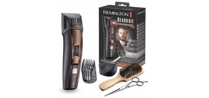 Amazon: Coffret tondeuse à barbe Remington MB4045 avec brosse à poils de sanglier et ciseaux pour 32,97€