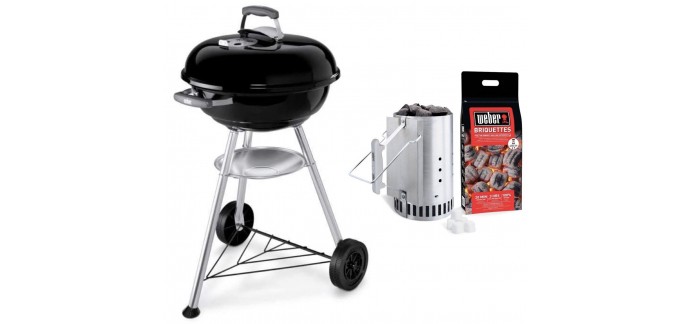 Boulanger: Barbecue à charbon Weber COMPACT KETTLE 47cm + kit d'allumage à 89,98€