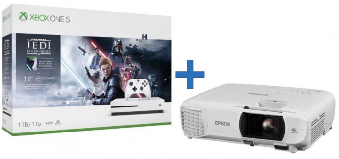 Fnac: Vidéoprojecteur Tri-LCD Home cinéma Epson EH TW-650 + pack Xbox One S à 599,99€