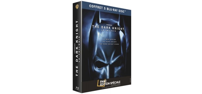 Fnac: Coffret Blu-Ray The Dark Knight La Trilogie Édition spéciale à 12,50€