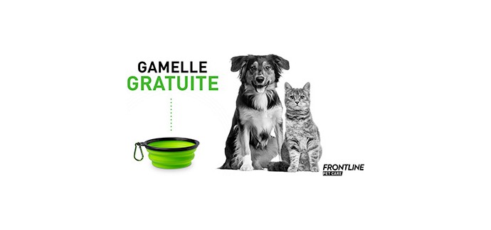 Frontline Petcare: Recevez une gamelle pliable pour votre chien ou votre chat gratuite