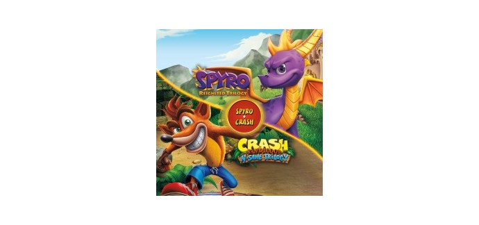 Playstation Store: Spyro + Crash Remastered sur PS4 (Dématérialisé) à 34,99€ 