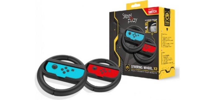Fnac: Pack de 2 volants Steelplay pour joy-con Nintendo Switch à 4,99€