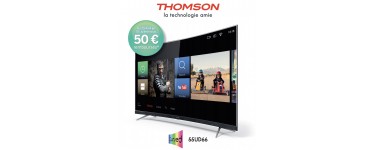 Electro Dépôt: Smart TV 4K 55" THOMSON 55UD6676 incurvée à 446,98€ (dont 50€ via ODR)