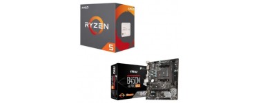 Rue du Commerce: Processeur Ryzen 5 2600 Wraith Stealth Edition - 3,4/3,9 GHz + Carte Mère B450 Pro Max, Micro-ATX