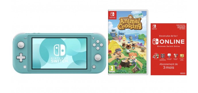Fnac: Console Nintendo Switch Lite + Animal Crossing = Abonnement Nintendo Switch online de 3 mois offerts