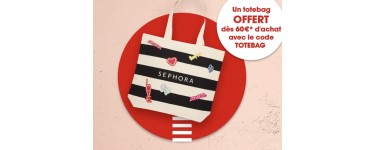 Sephora: Un totebag Sephora offert dès 60€ d'achat