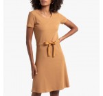 La Redoute: La robe courte en maille lien coulissant taille à 13.50€ 