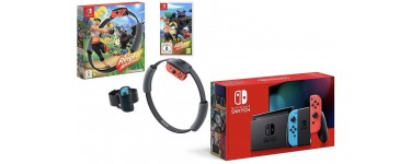 Boulanger: Pack Console Nintendo Switch Bleue / Rouge + le jeu Nintendo Ring Fit Adventure à 379,95€