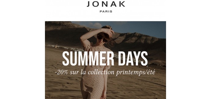 Jonak: 20% de réduction sur la collection Printemps/été