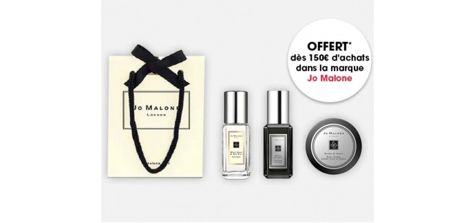Sephora: 3 mini produits offerts dès 150€ d'achat dans la marque Jo Malone