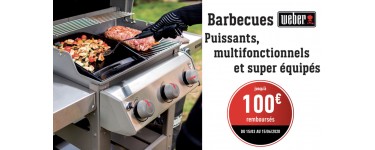 Weber: Jusqu'à 100€ remboursés sur une sélection de barbecues Weber
