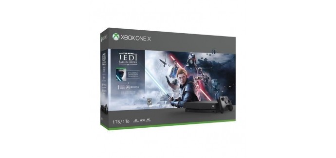 Cdiscount: Console Xbox One X 1 To + jeu Star Wars Fallen Order à 299€