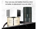 Yves Saint Laurent Beauté: 1 Eau de Toilette L’Homme achetée = L’Homme Stick Déodorant 75g offert