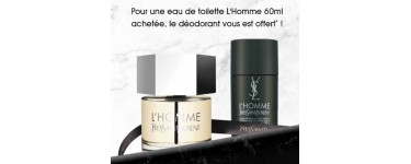 Yves Saint Laurent Beauté: 1 Eau de Toilette L’Homme achetée = L’Homme Stick Déodorant 75g offert 