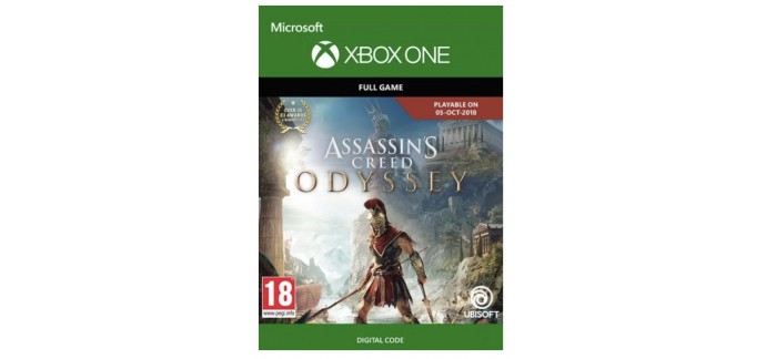 Amazon: Jeu Assassin's Creed Odyssey sur Xbox One à 9,99€