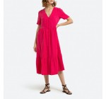 La Redoute: La robe encolure V manches courtes mi-longue à 30€ 