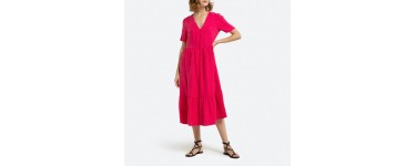 La Redoute: La robe encolure V manches courtes mi-longue à 30€ 